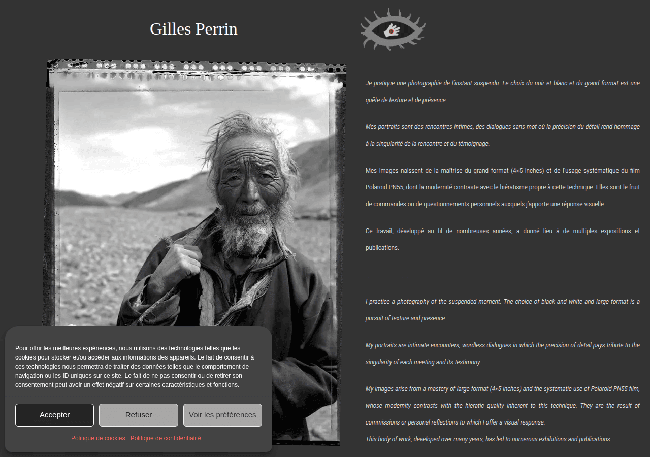 Screenshot of gilles-perrin.com