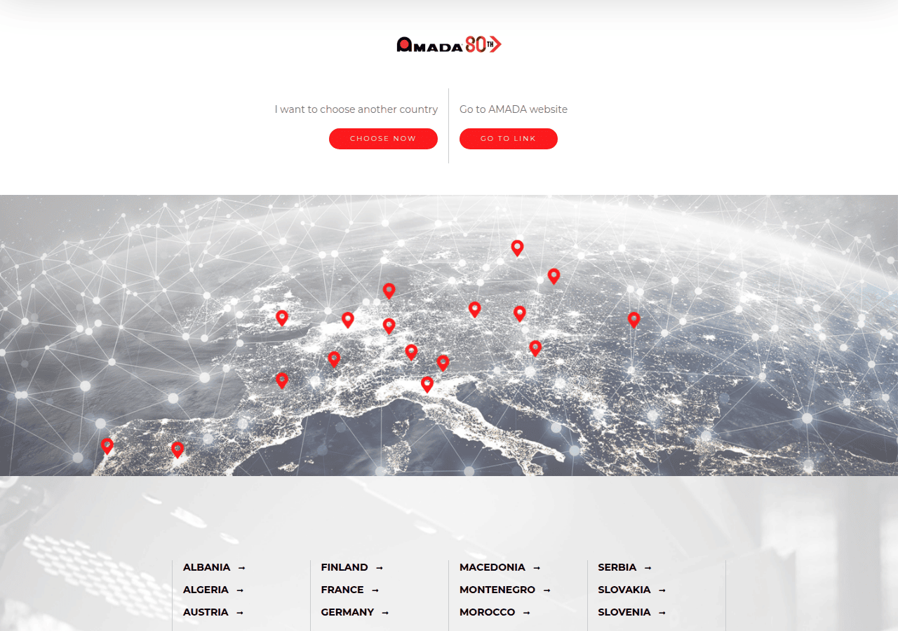 Screenshot of amada.eu