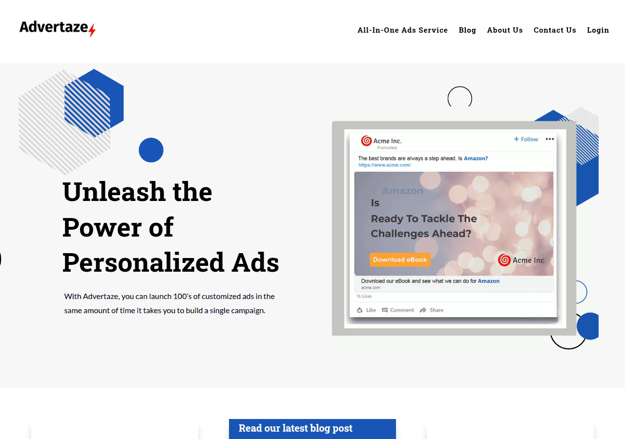 Screenshot of advertaze.com