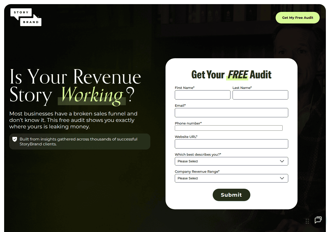 Screenshot of storybrand.com