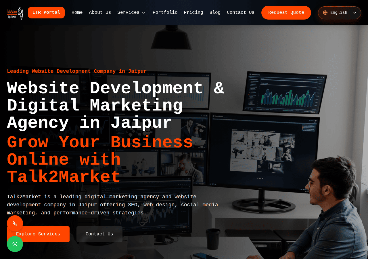 Screenshot of talk2market.com