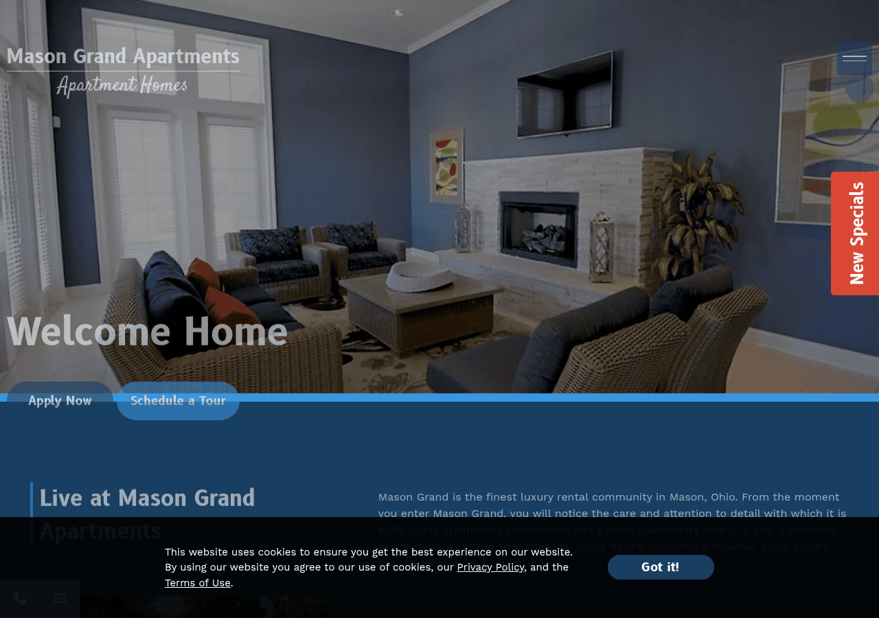 Screenshot of liveatmasongrand.com