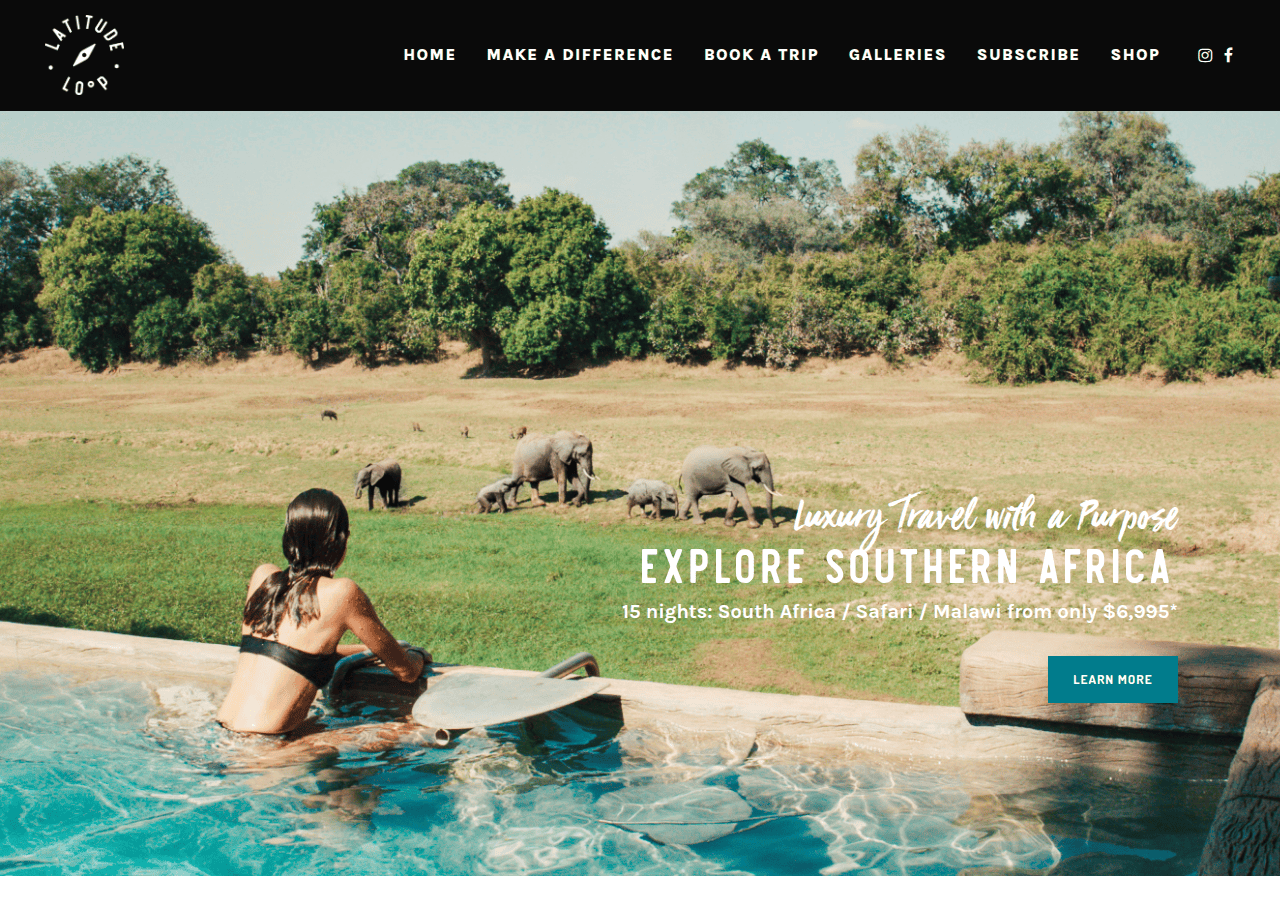 Screenshot of latitudeloop.com