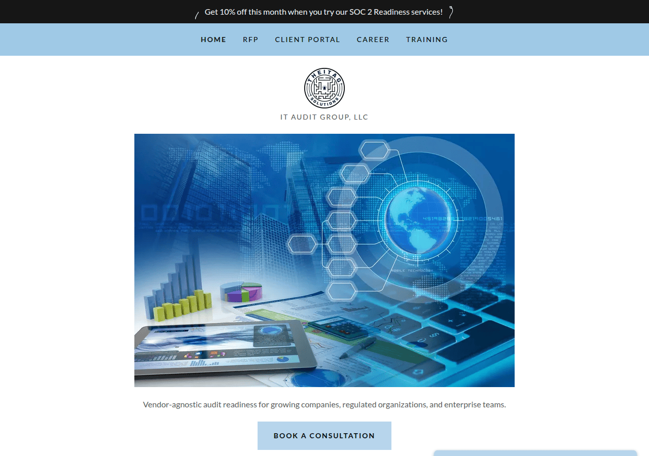Screenshot of theitag.solutions