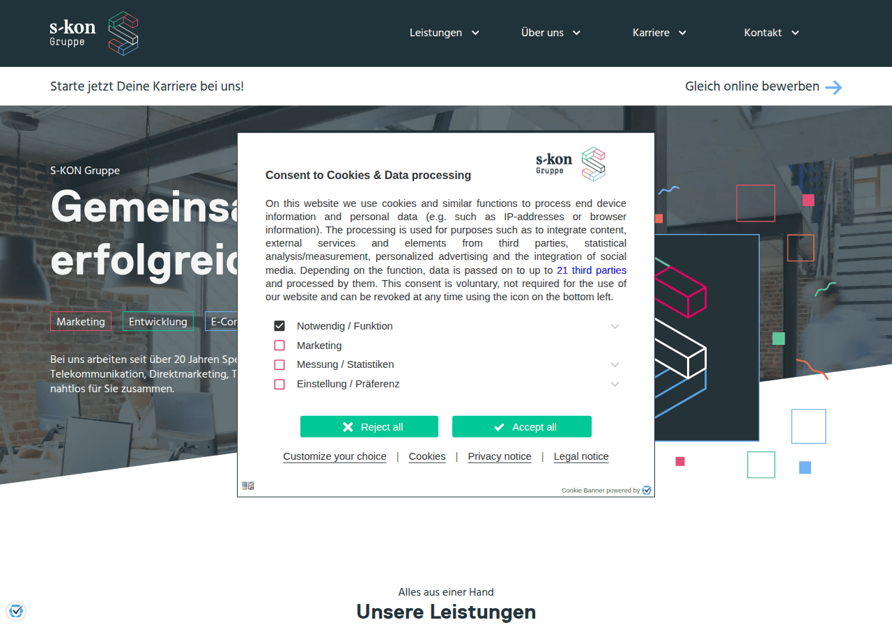 Screenshot of skon.de