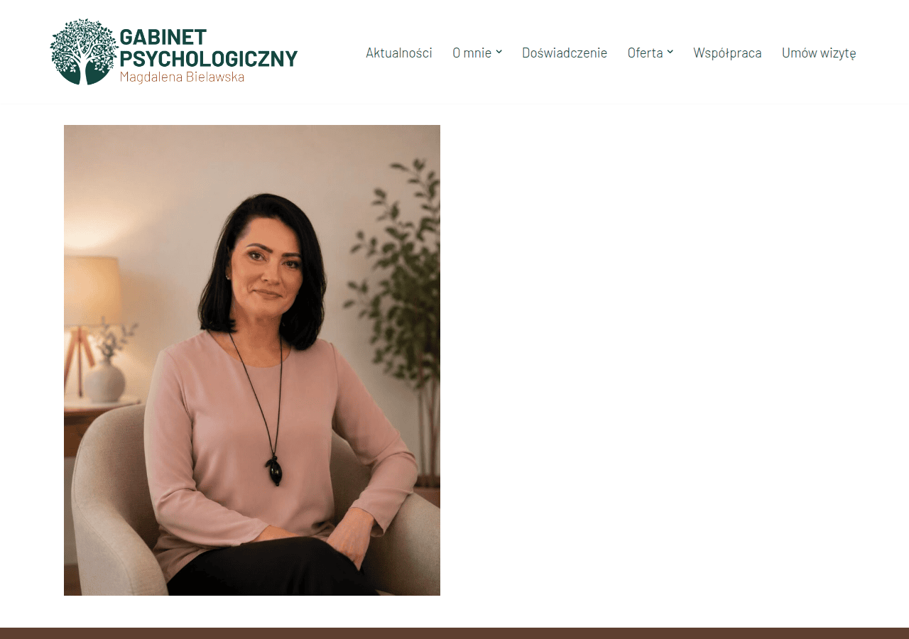 Screenshot of bielawskamagdalena.pl