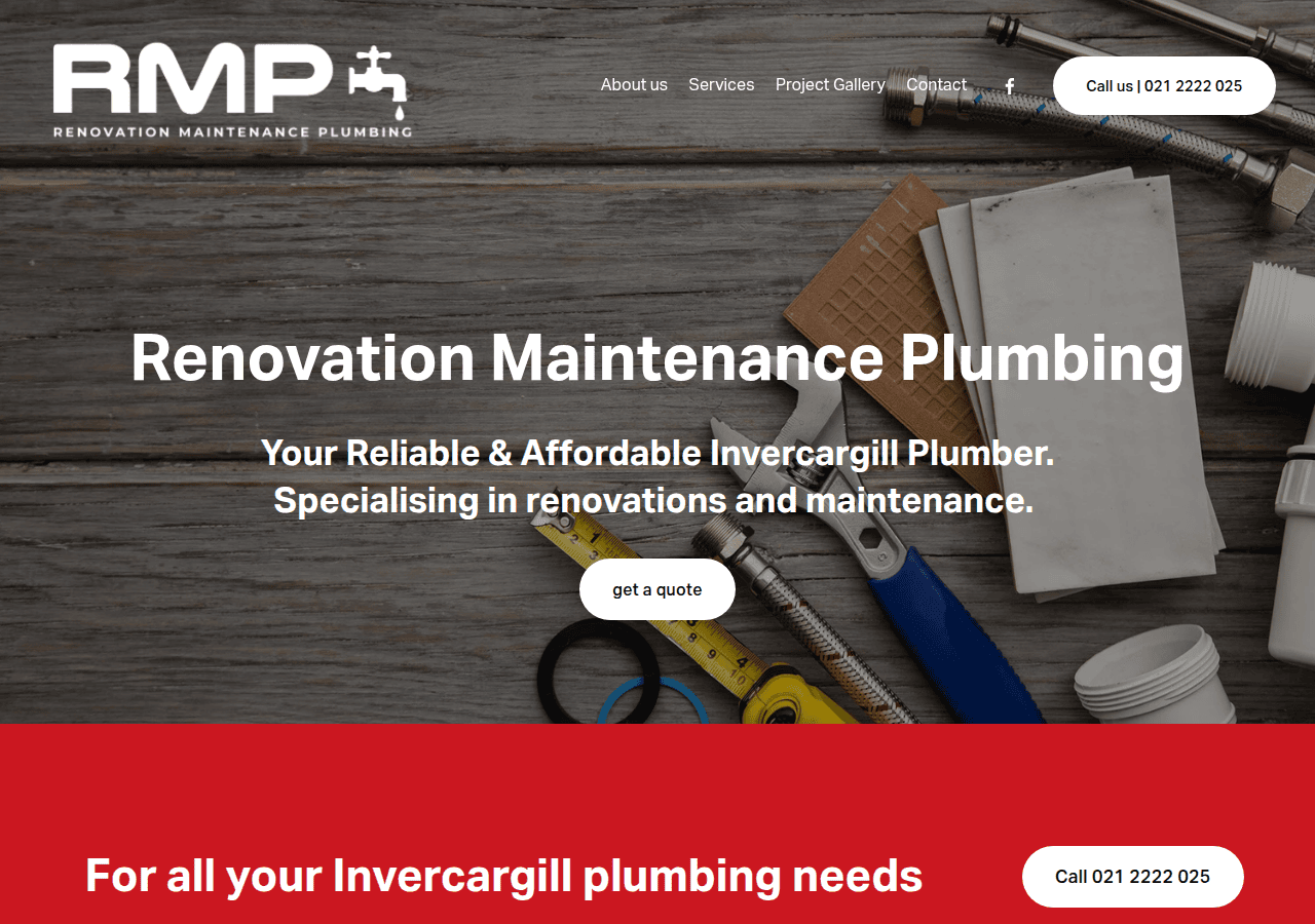 Screenshot of rmpplumbing.nz
