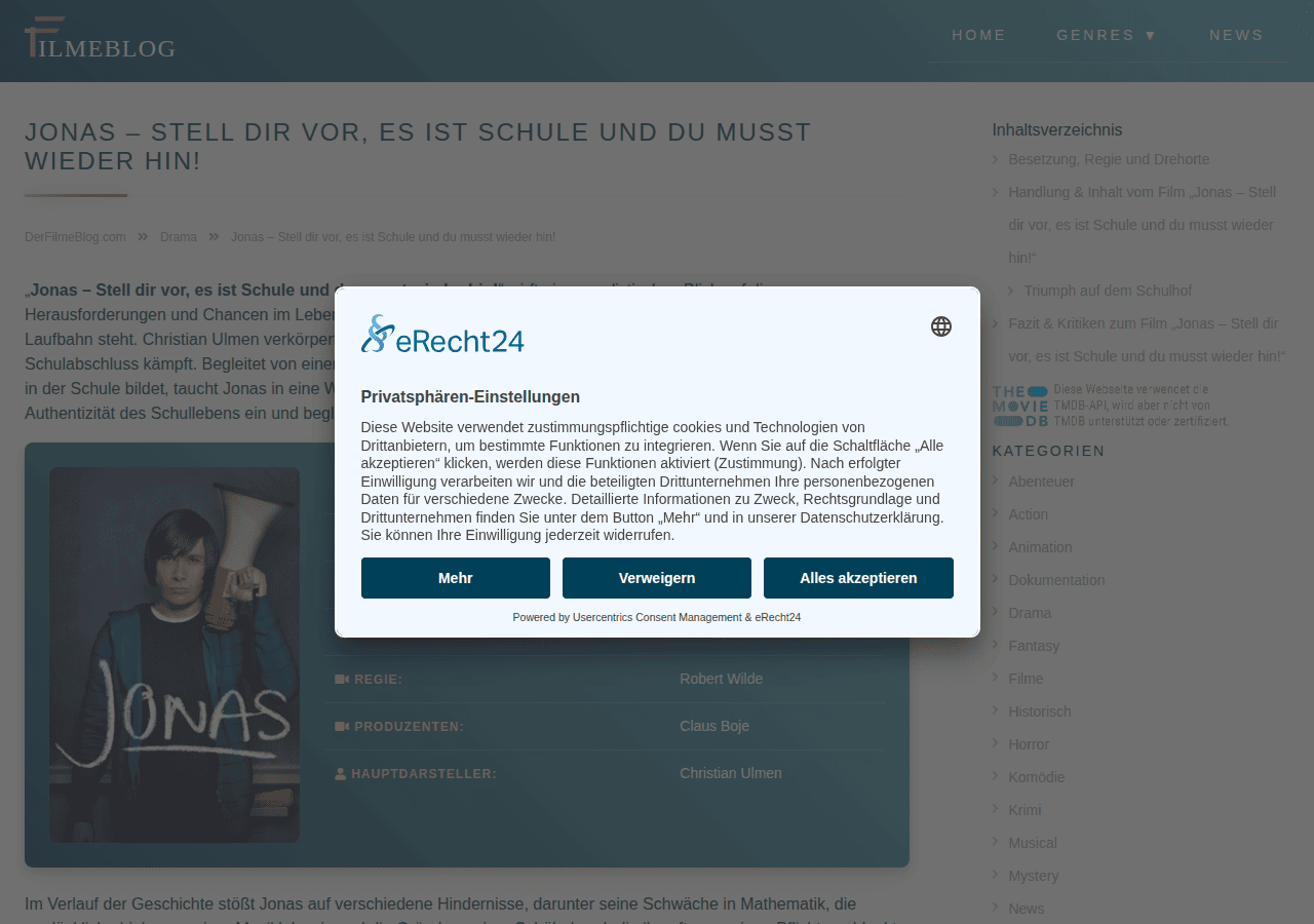 Screenshot of derfilmeblog.com