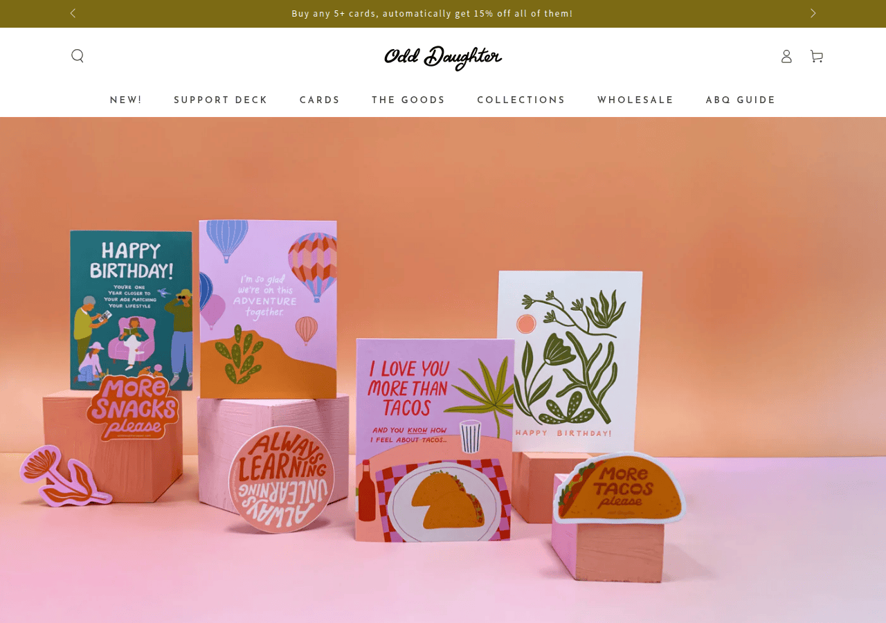 Screenshot of odddaughterpaper.com