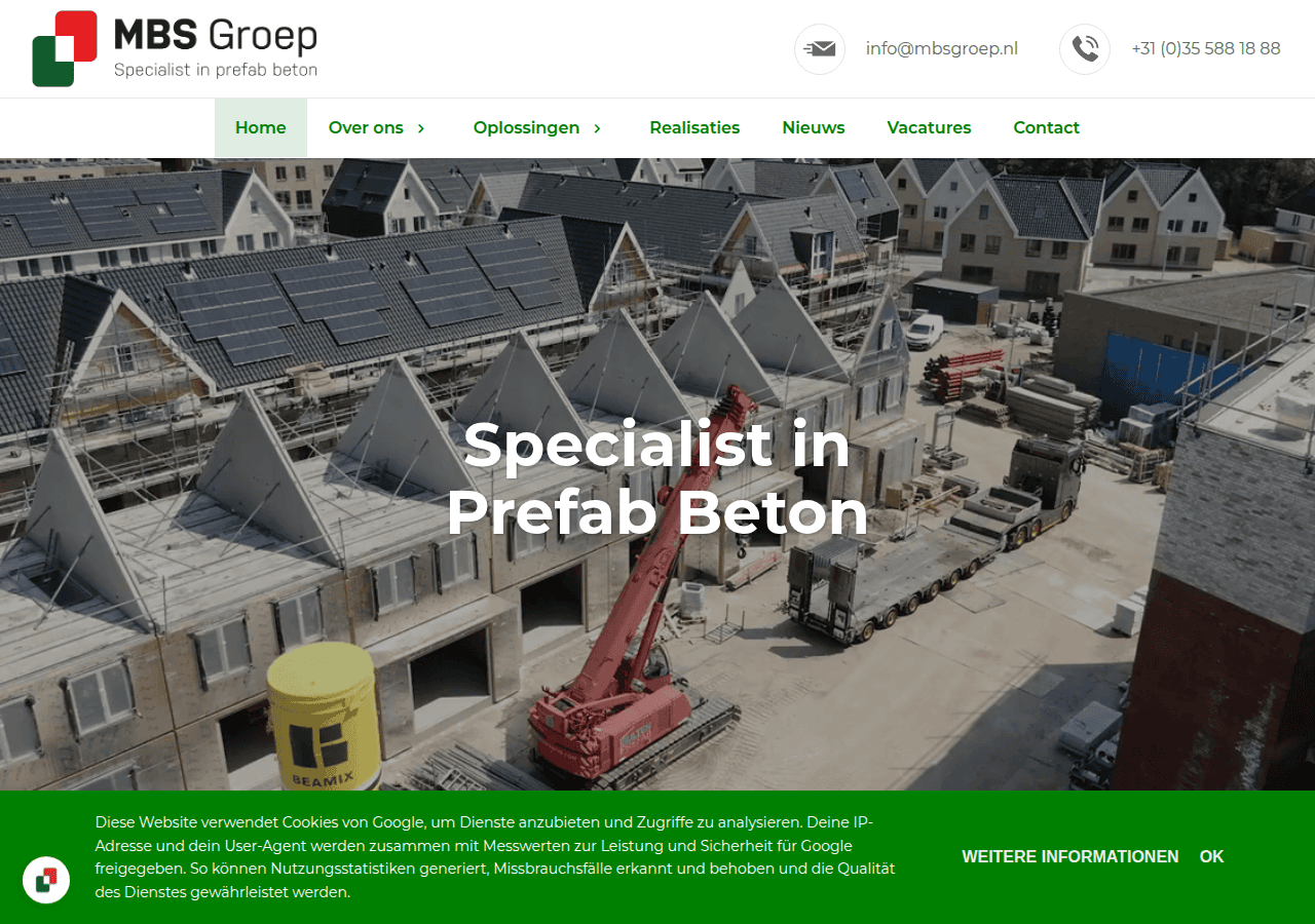 Screenshot of mbsgroep.nl