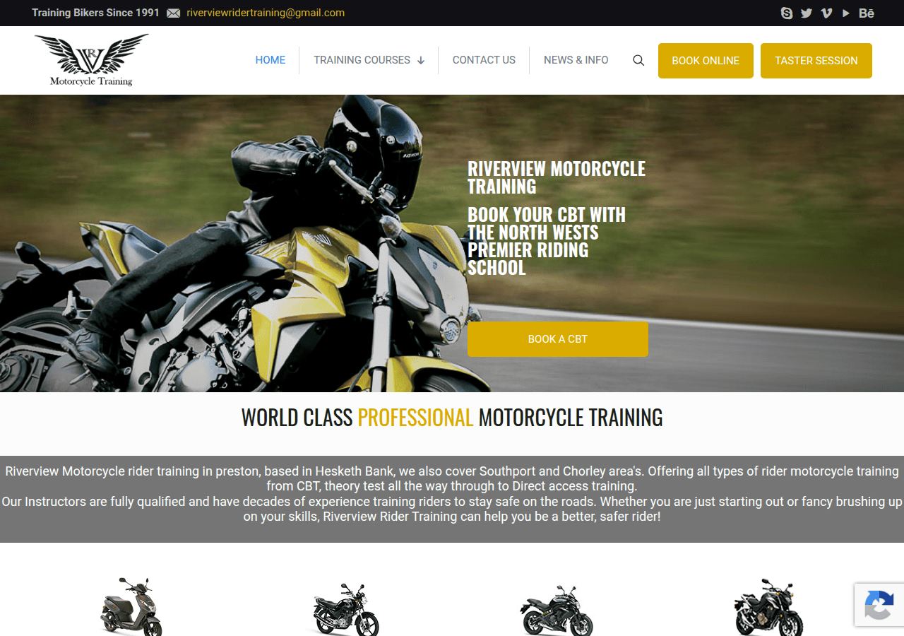 Screenshot of riverviewridertraining.co.uk