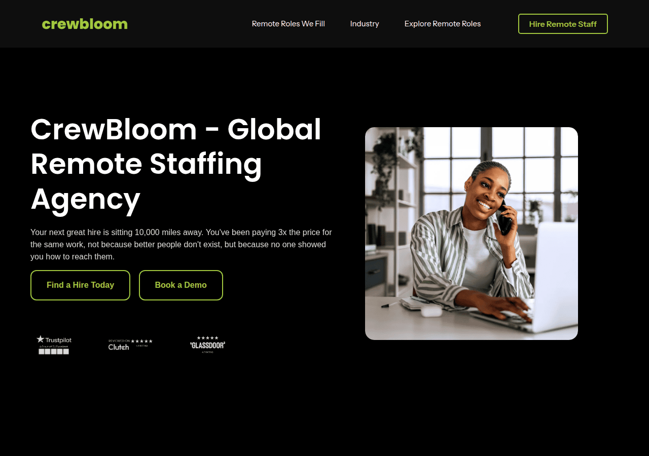 Screenshot of crewbloom.com