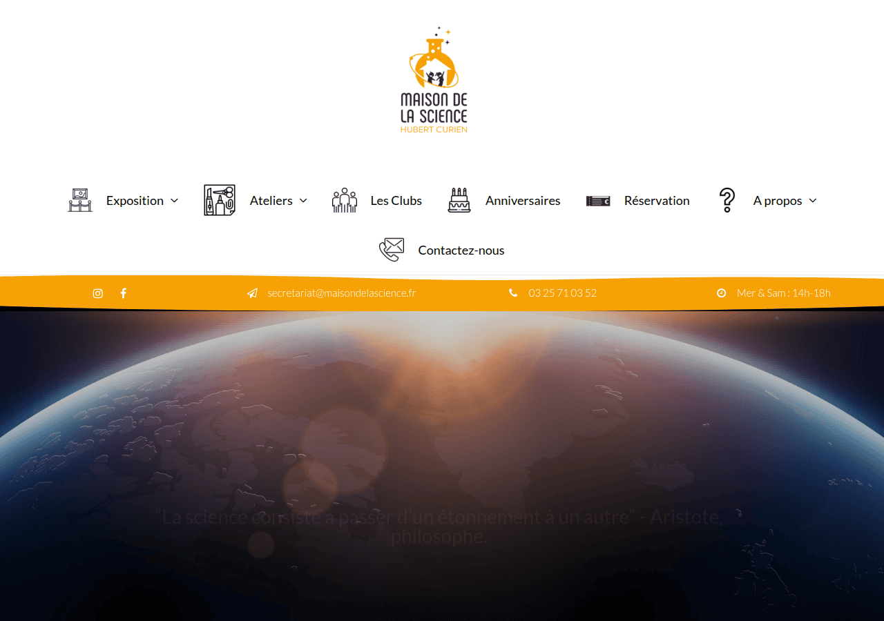 Screenshot of maisondelascience.fr