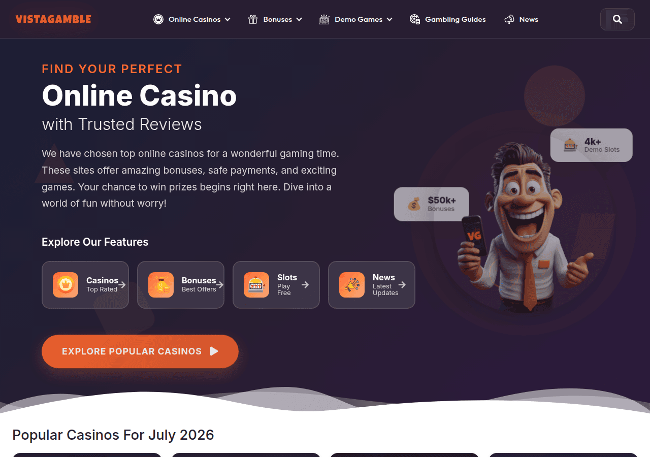Screenshot of vistagamble.com