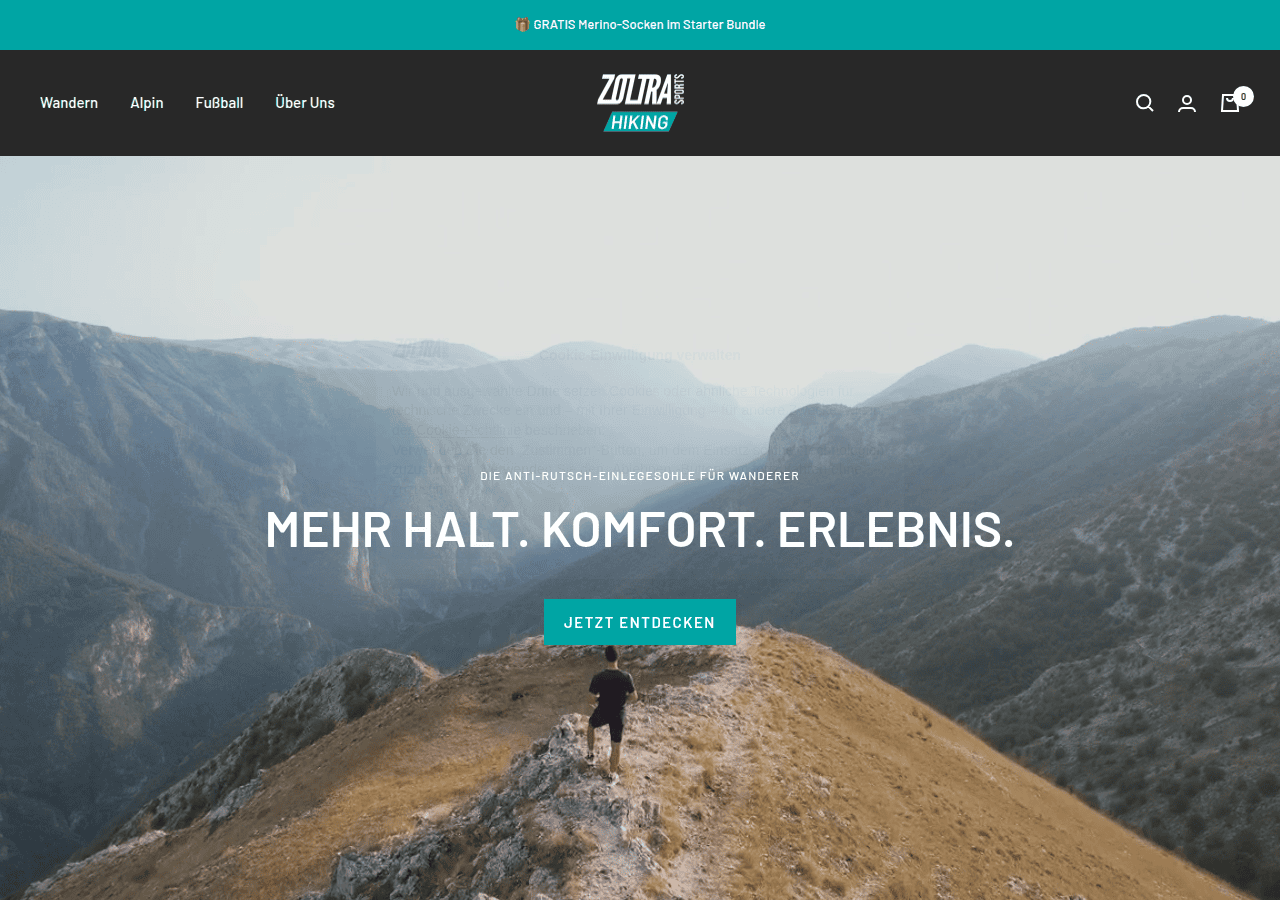 Screenshot of zoltrasports-hiking.com