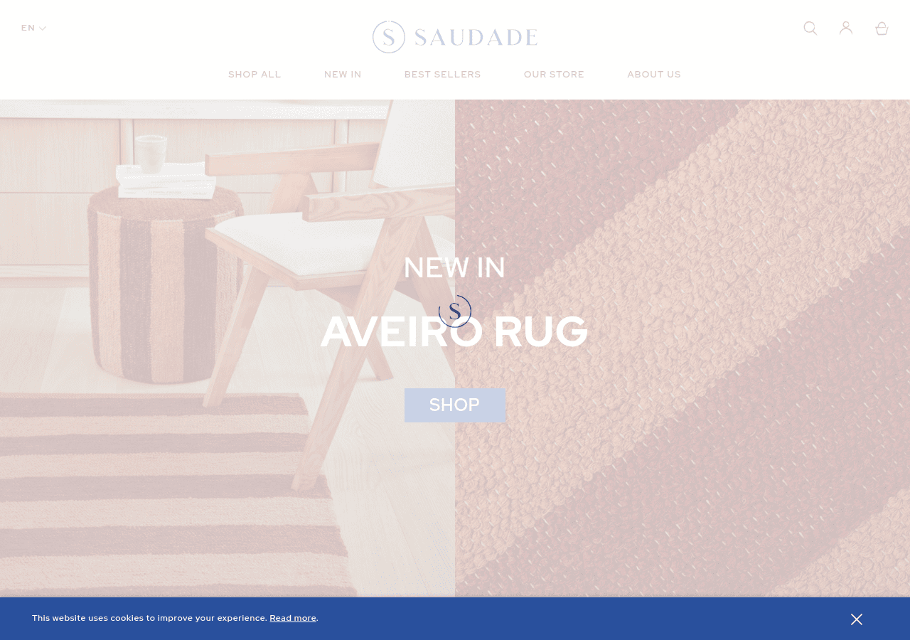 Screenshot of saudade-design.com