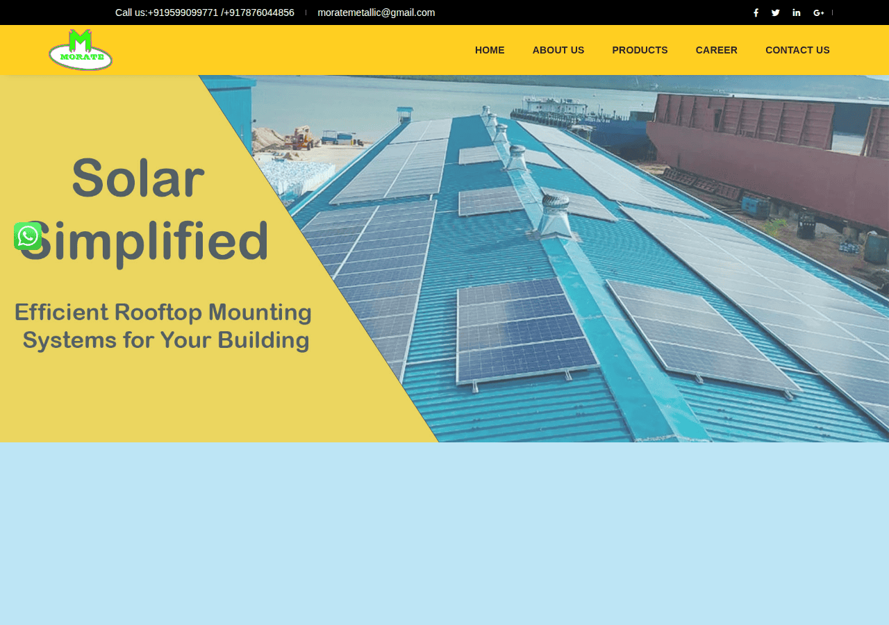 Screenshot of moratemetallic.com