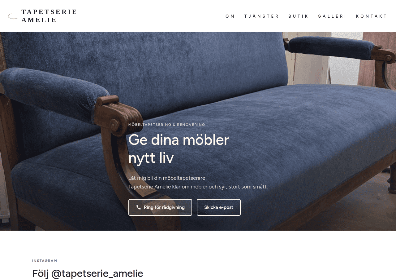 Screenshot of tapetserie.se