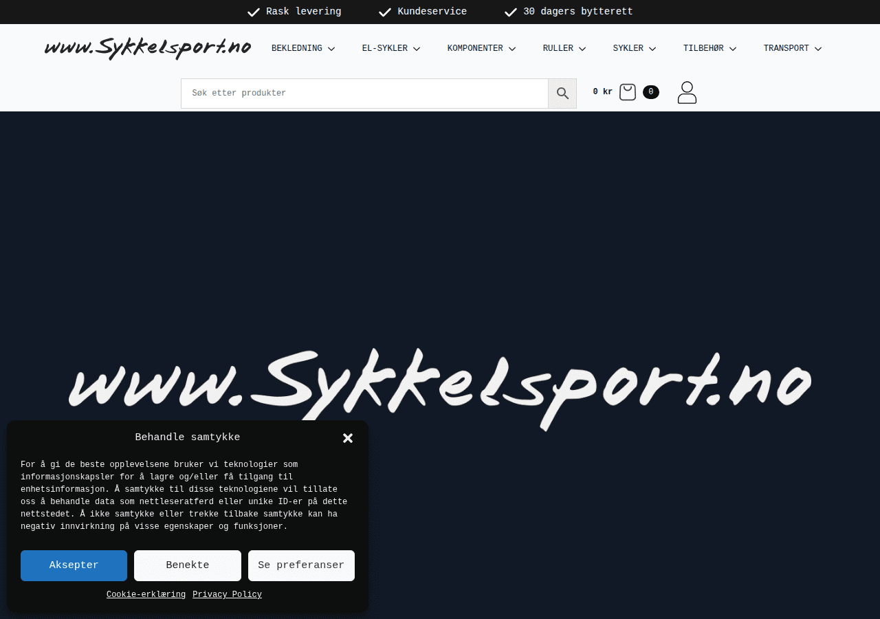 Screenshot of sykkelsport.no