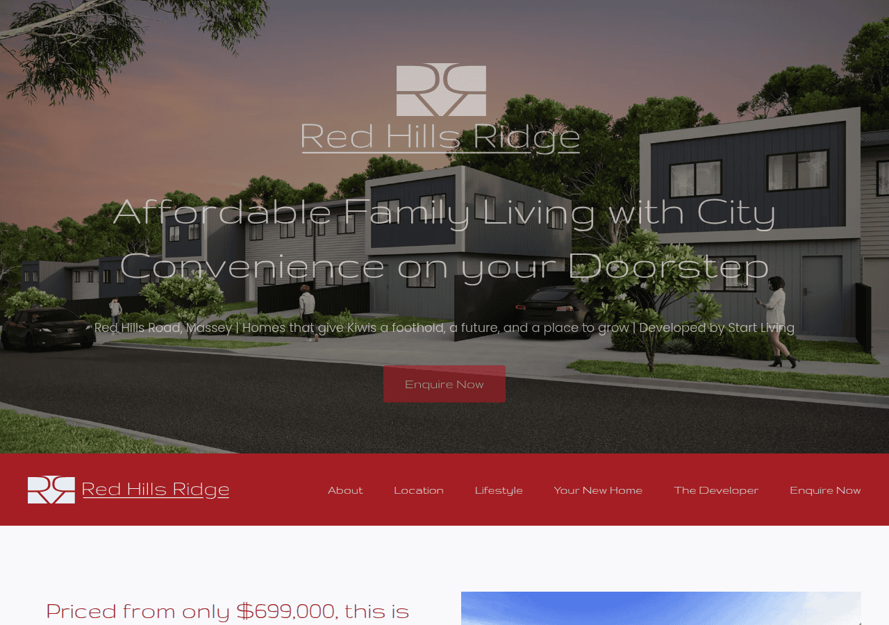 Screenshot of redhillsridge.co.nz