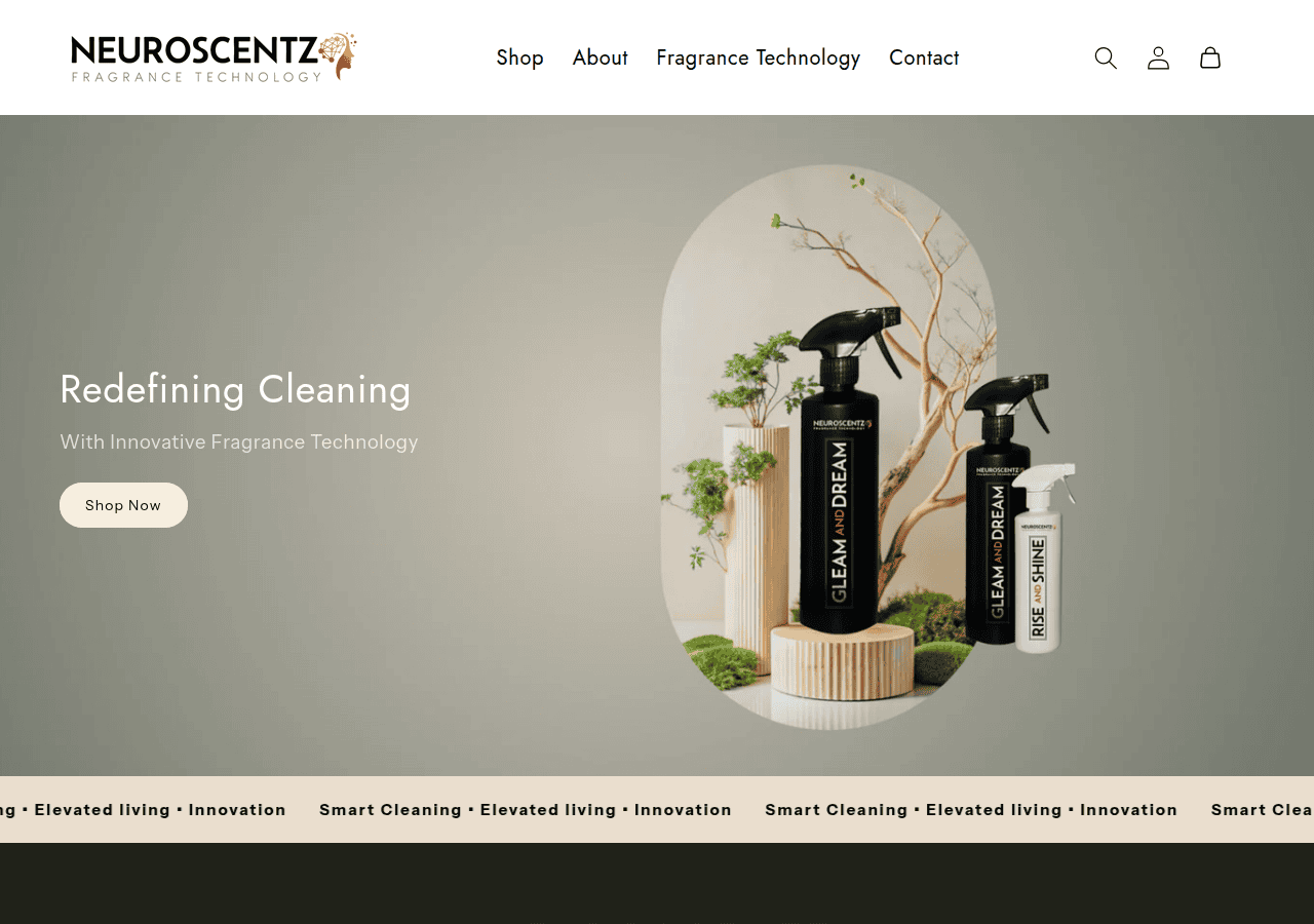 Screenshot of neuroscentzfragrancetechnology.co.uk