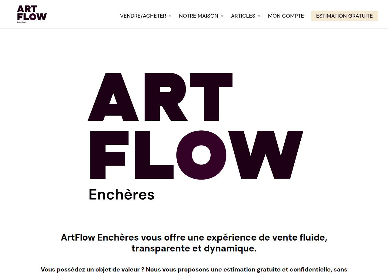 Screenshot of artflow-encheres.fr