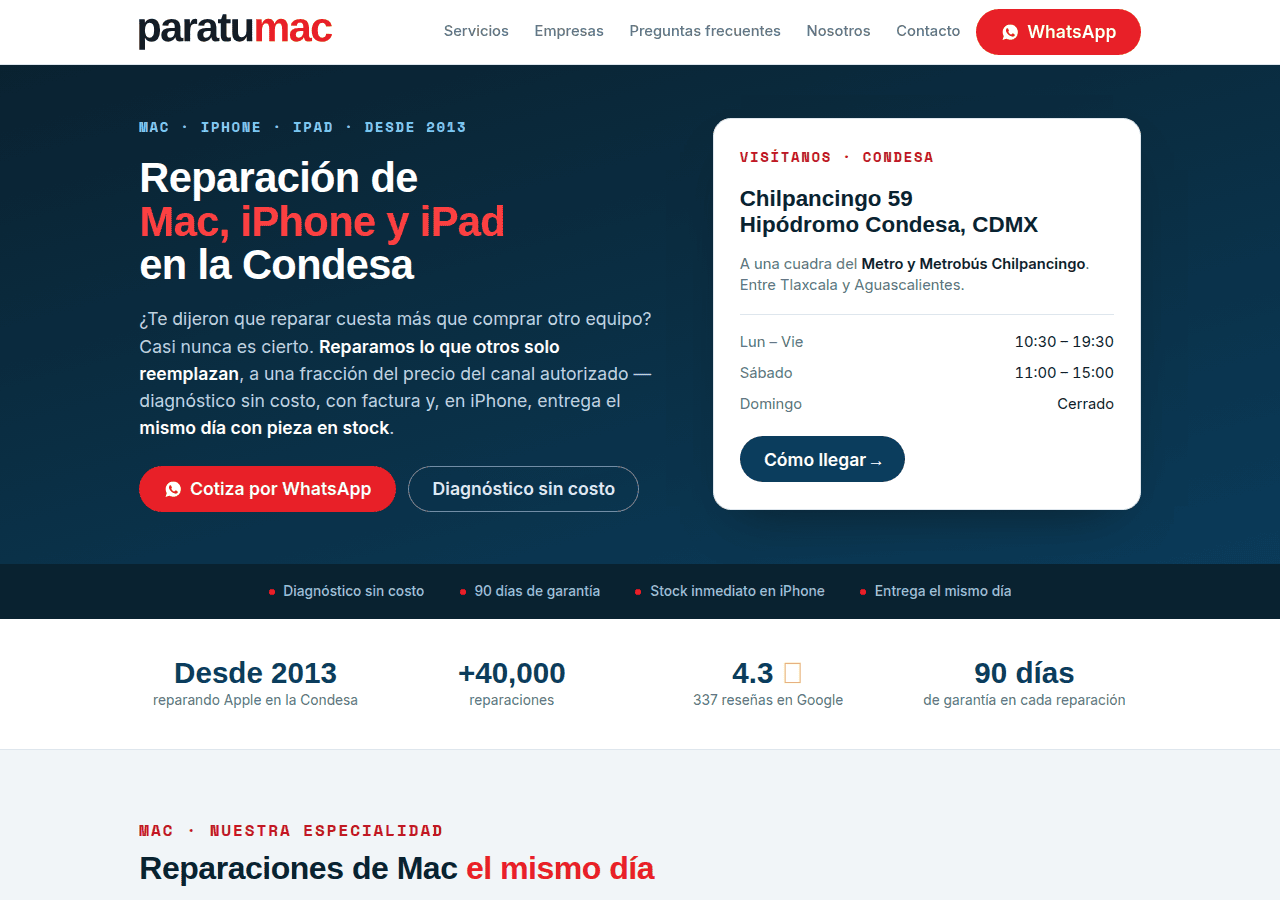 Screenshot of paratumac.com