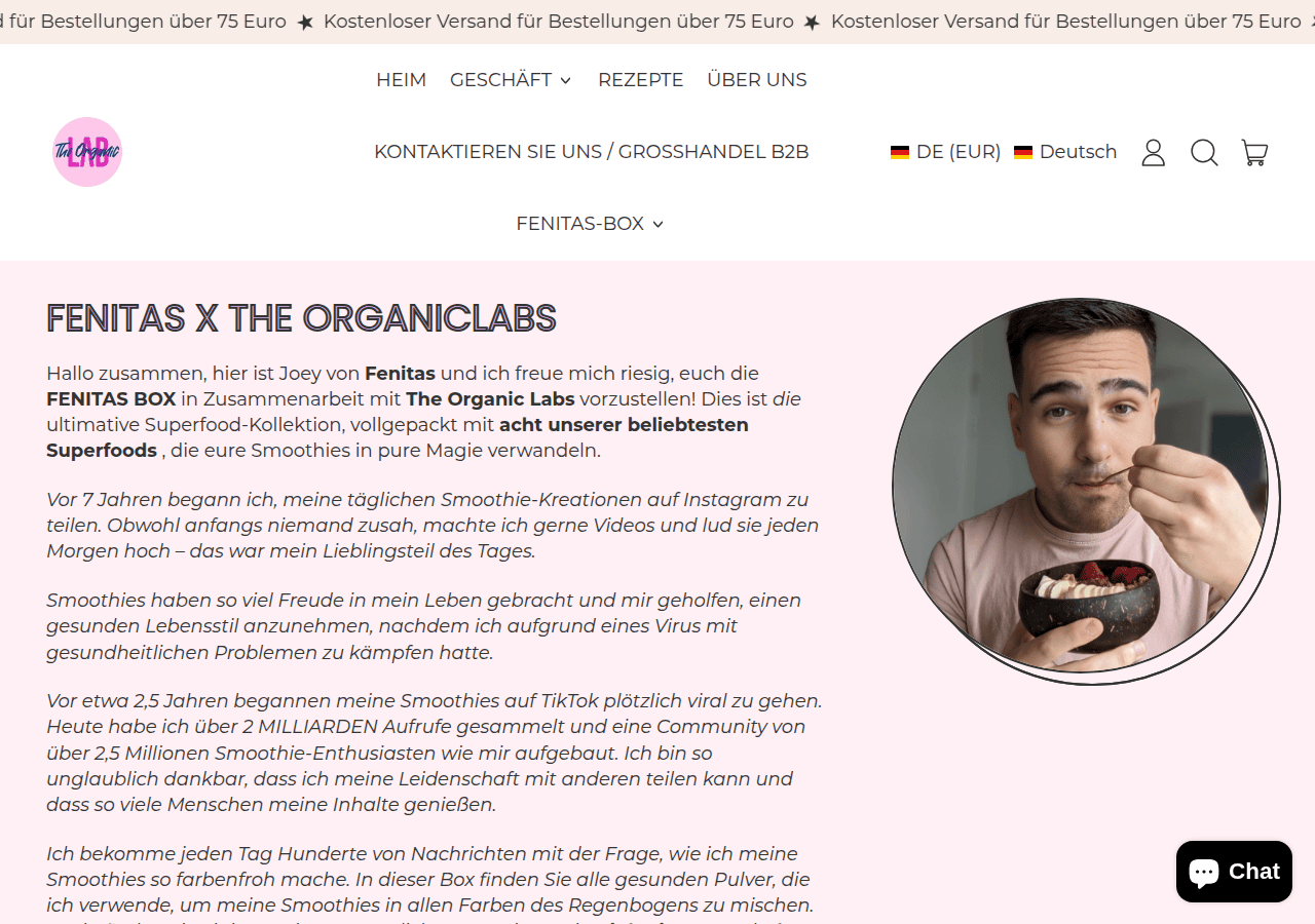 Screenshot of theorganiclabs.com