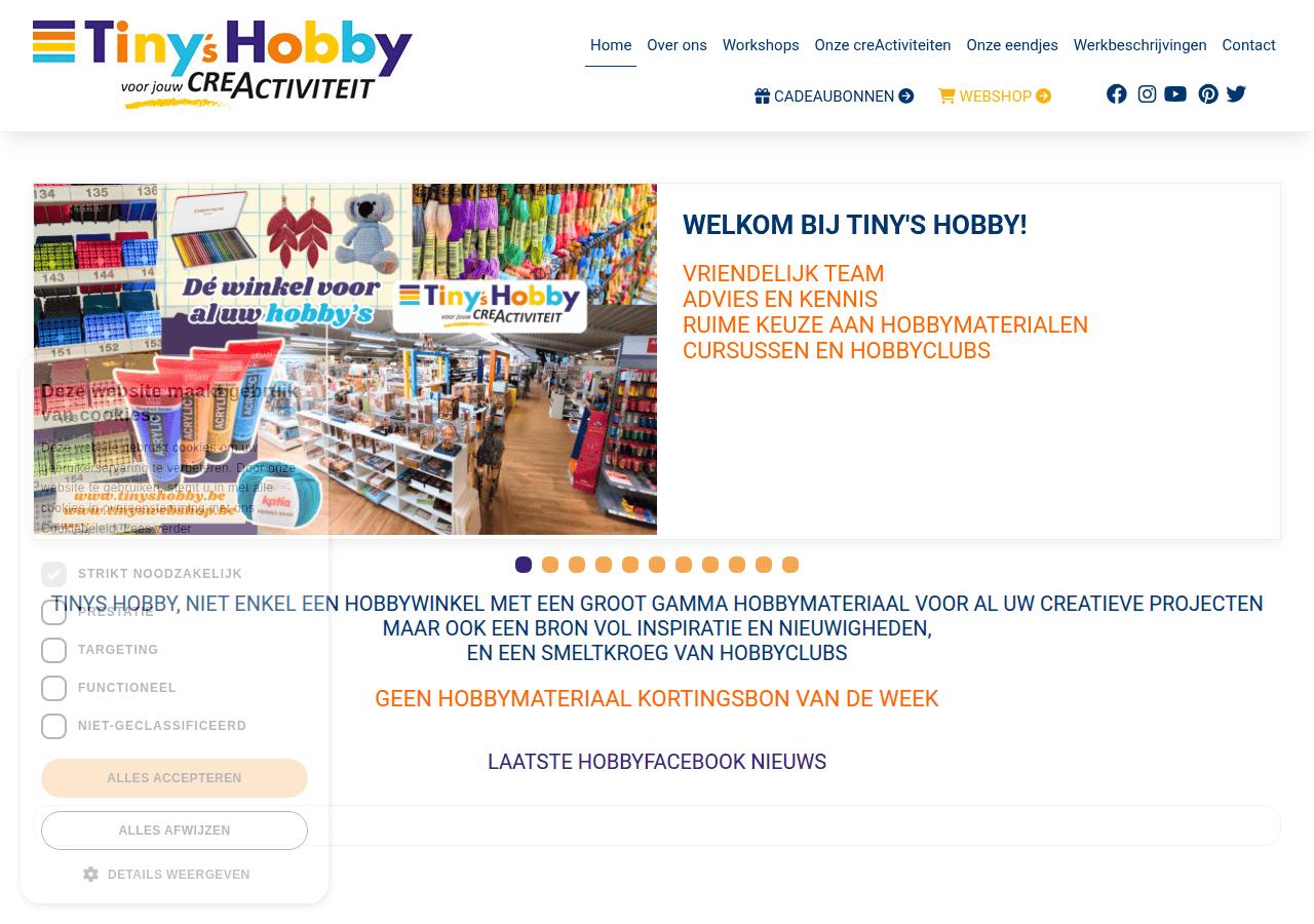 Screenshot of tinyshobby.be