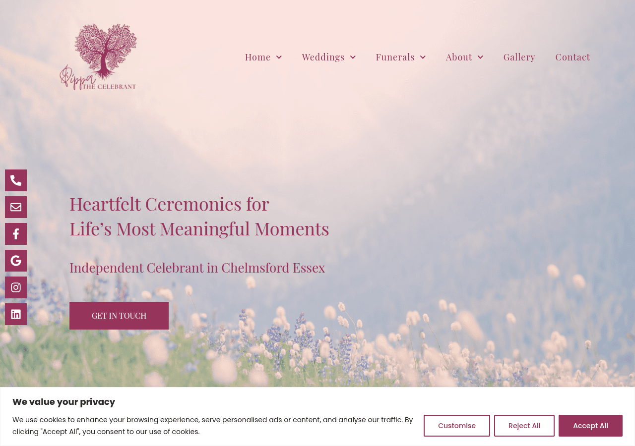 Screenshot of pippathecelebrant.com