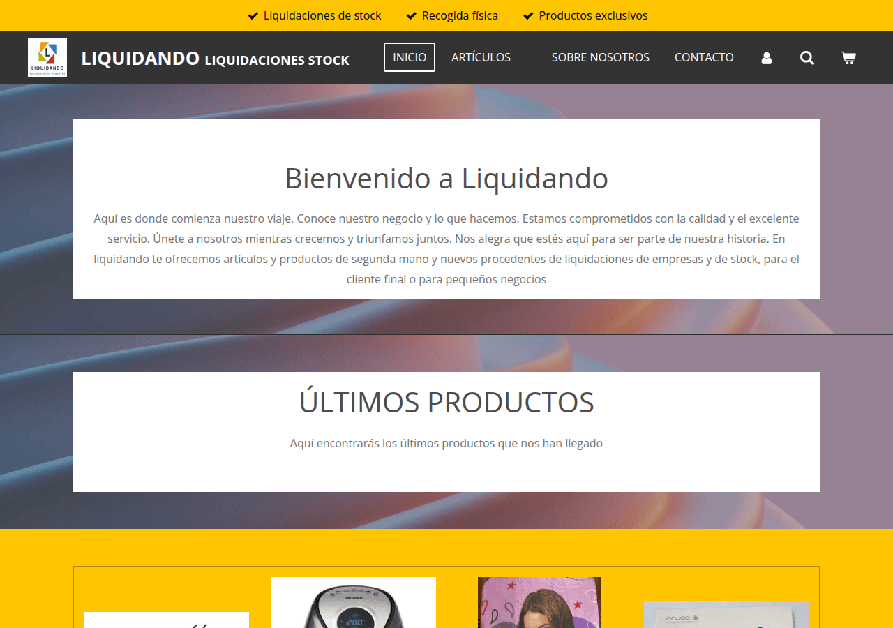 Screenshot of liquidando.es