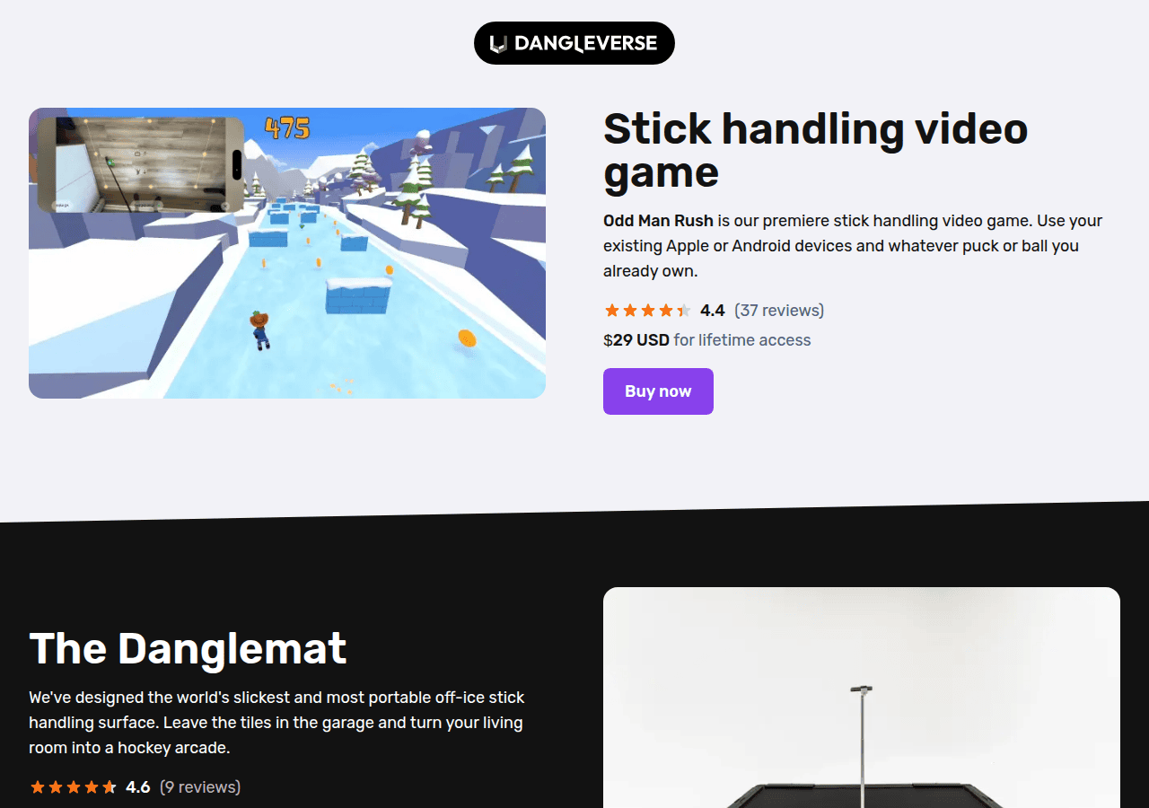Screenshot of dangleverse.com