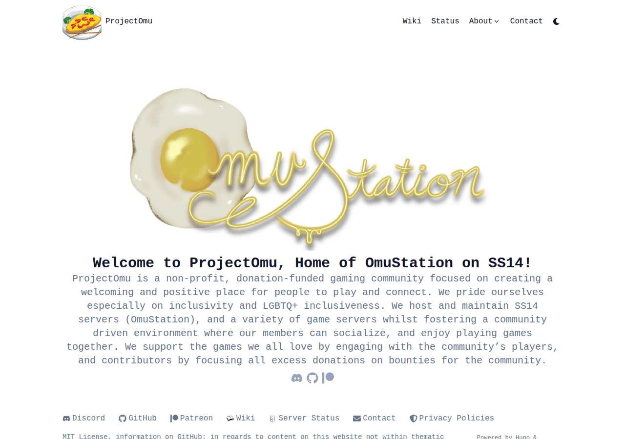 Screenshot of projectomu.org