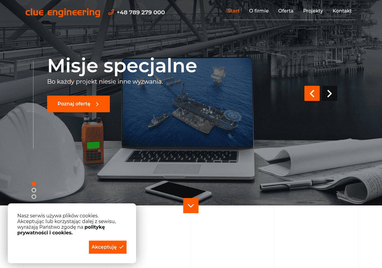 Screenshot of clue-engineering.com