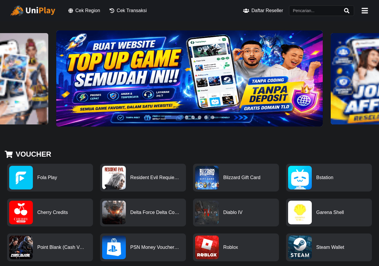 Screenshot of uniplay.id