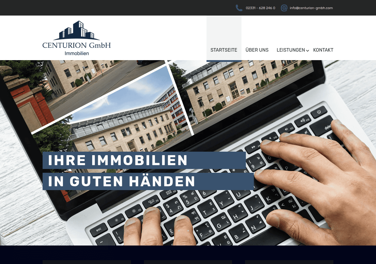 Screenshot of centurion-gmbh.com