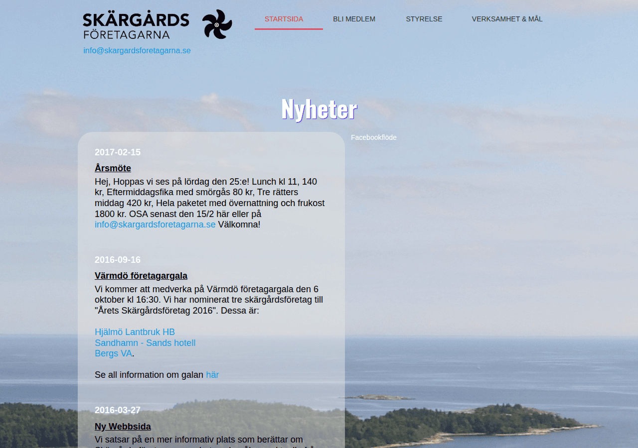 Screenshot of skargardsforetagarna.se