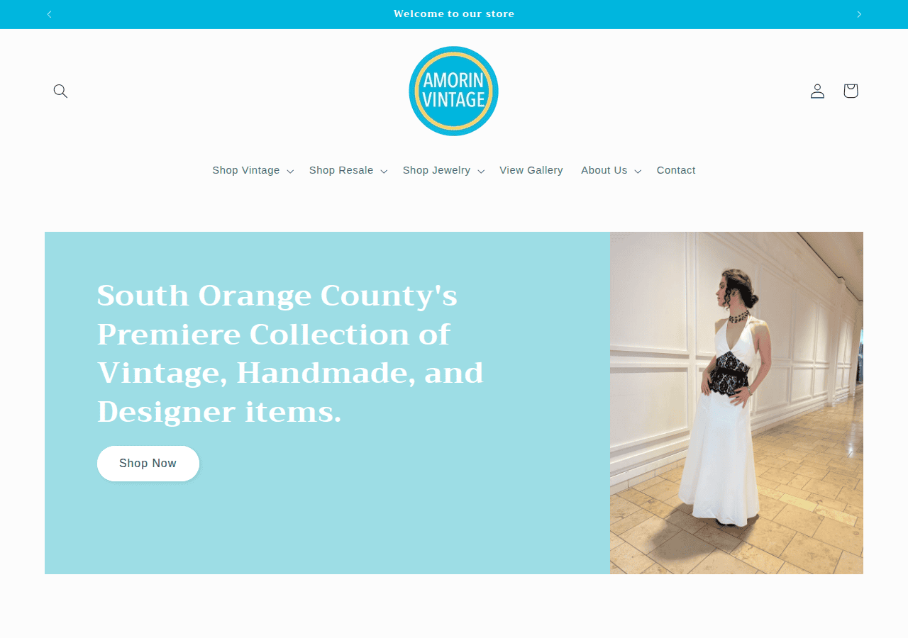 Screenshot of amorinvintage.com