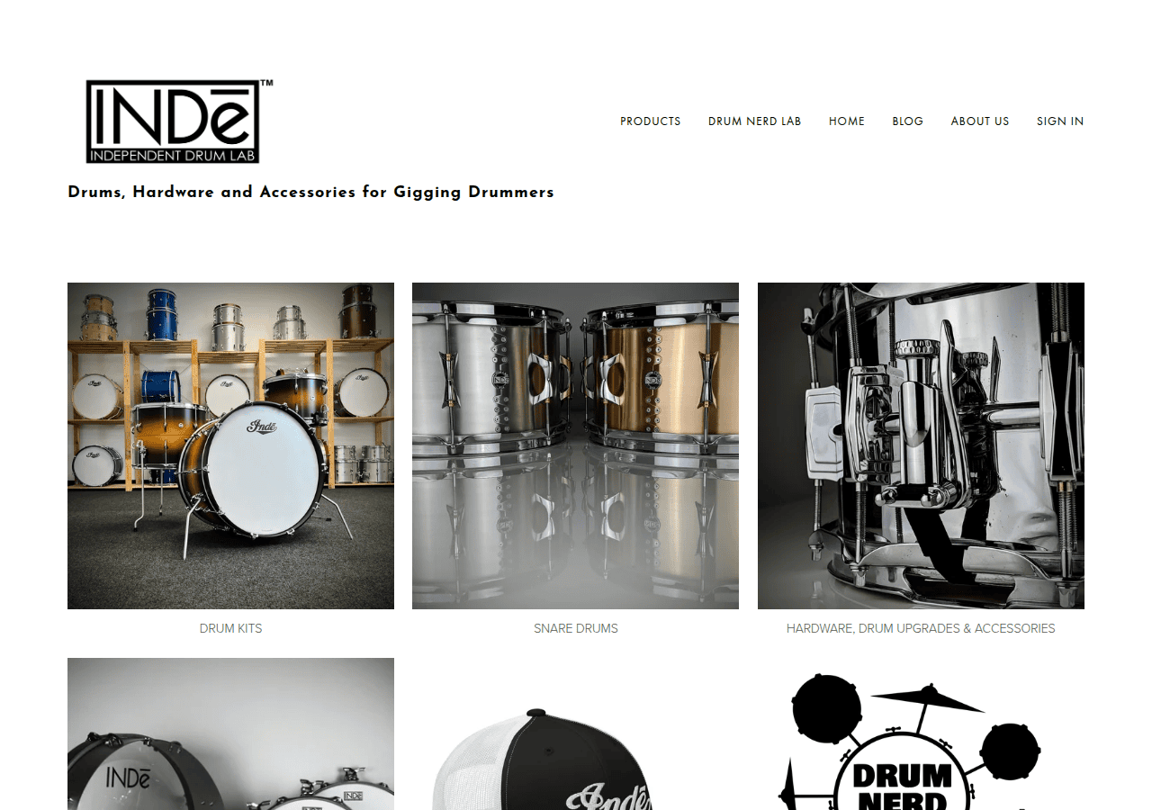 Screenshot of indedrum.com
