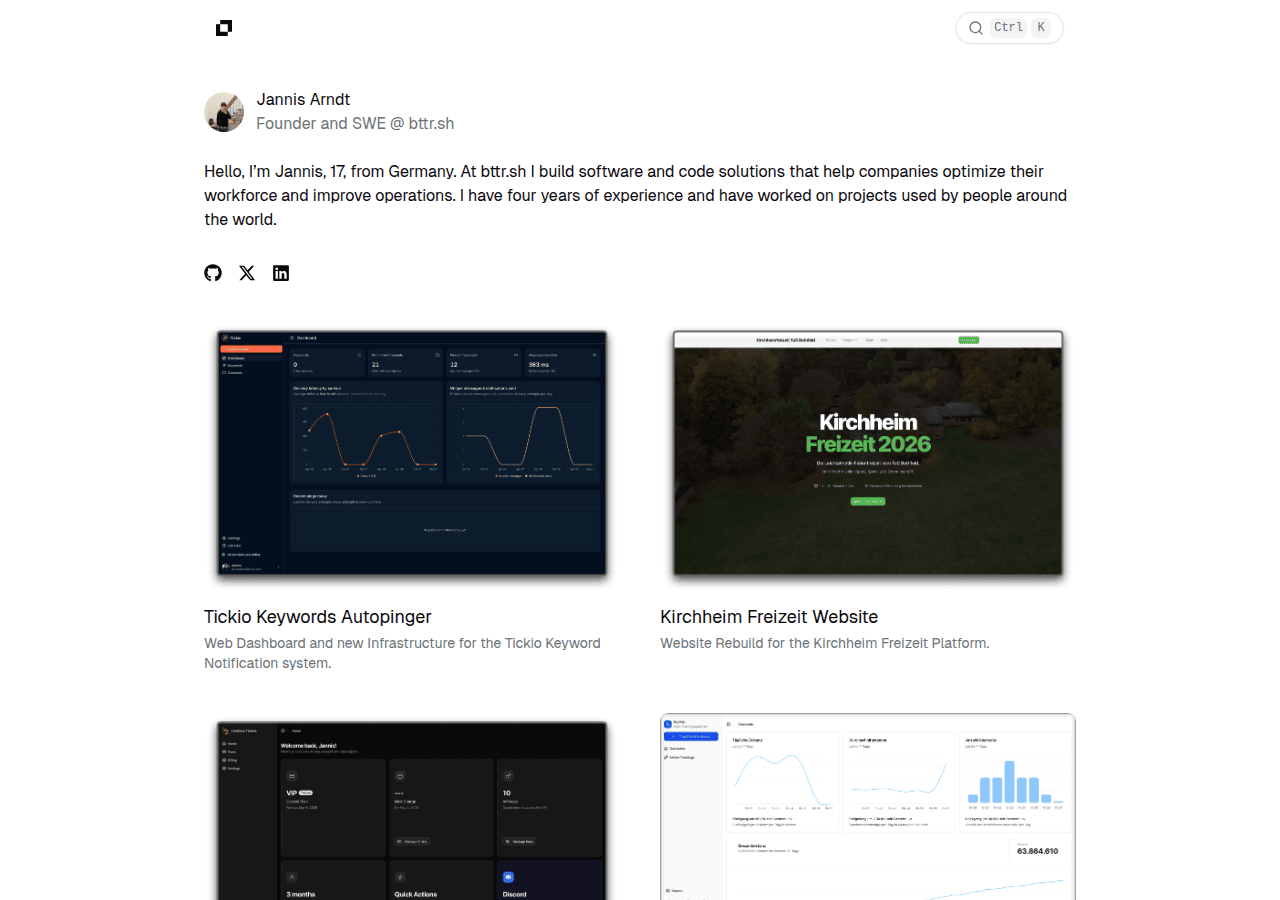 Screenshot of jannisarndt.com