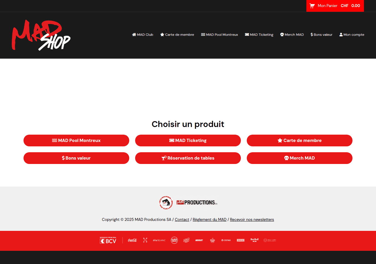 Screenshot of mad-shop.ch
