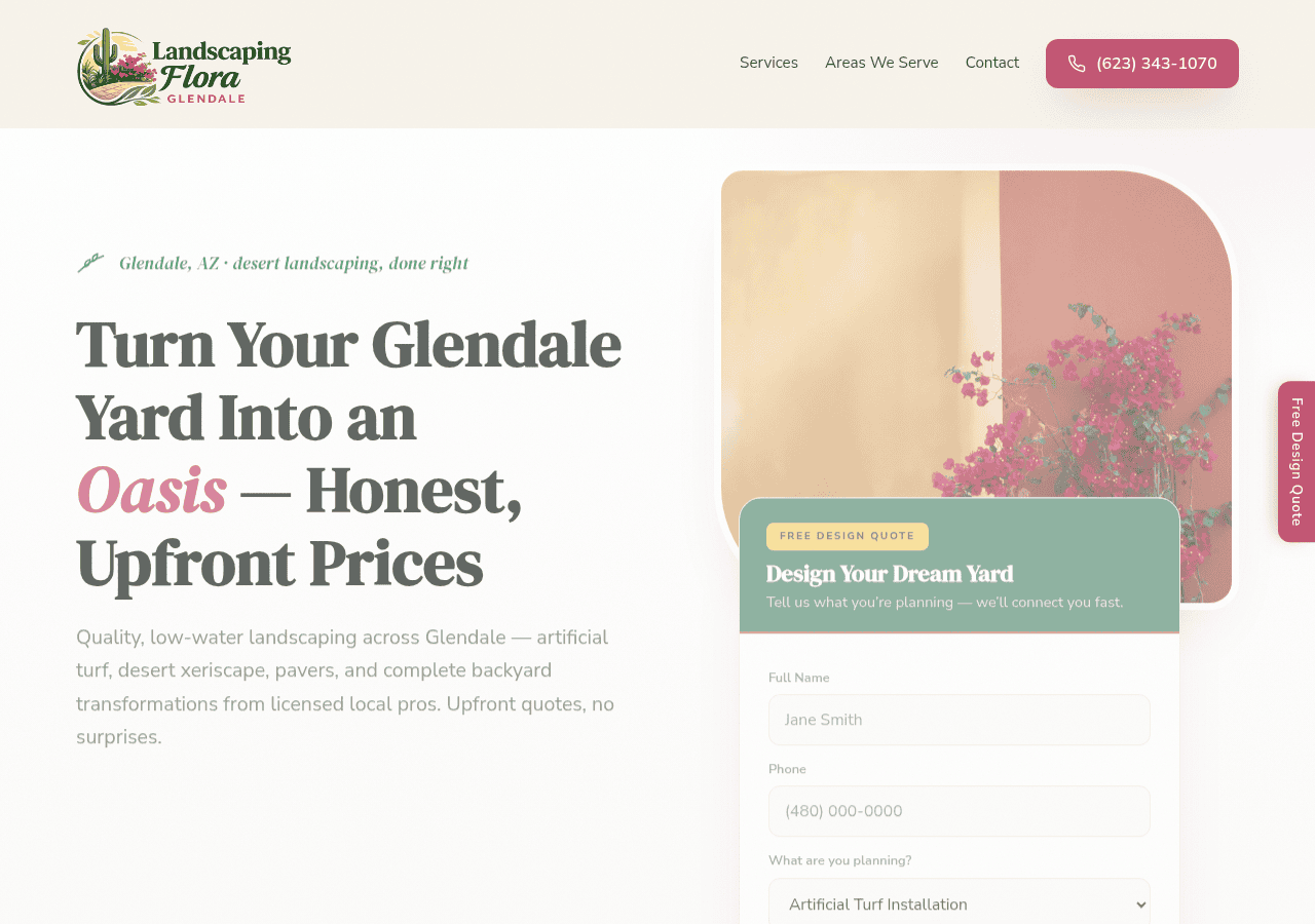 Screenshot of landscapingfloraglendale.site