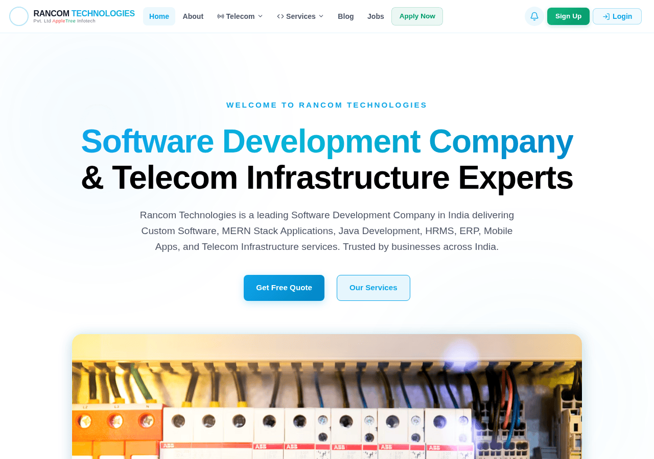 Screenshot of rancomtechnologies.com