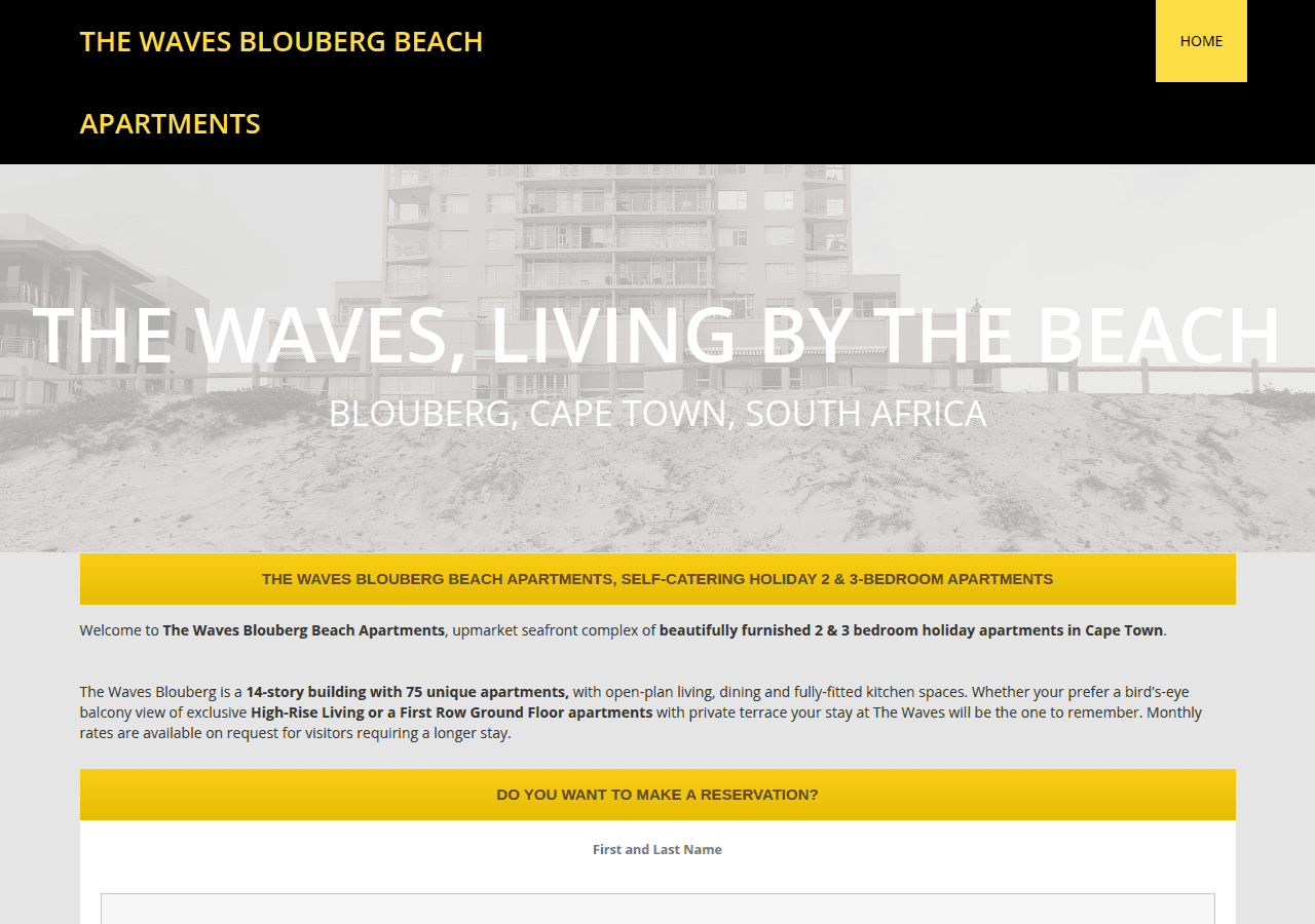 Screenshot of thewavesblouberg.co.za
