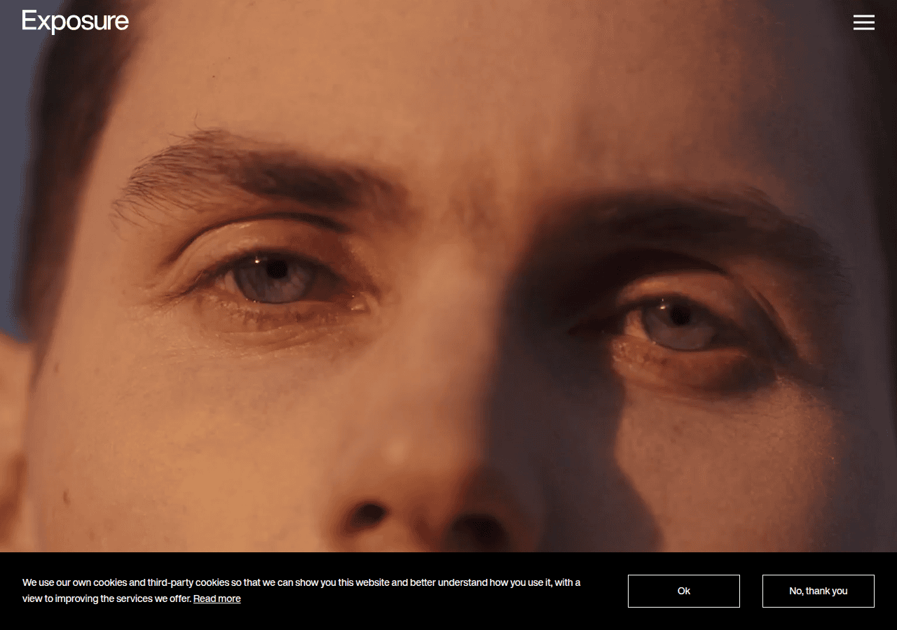 Screenshot of exposure.net