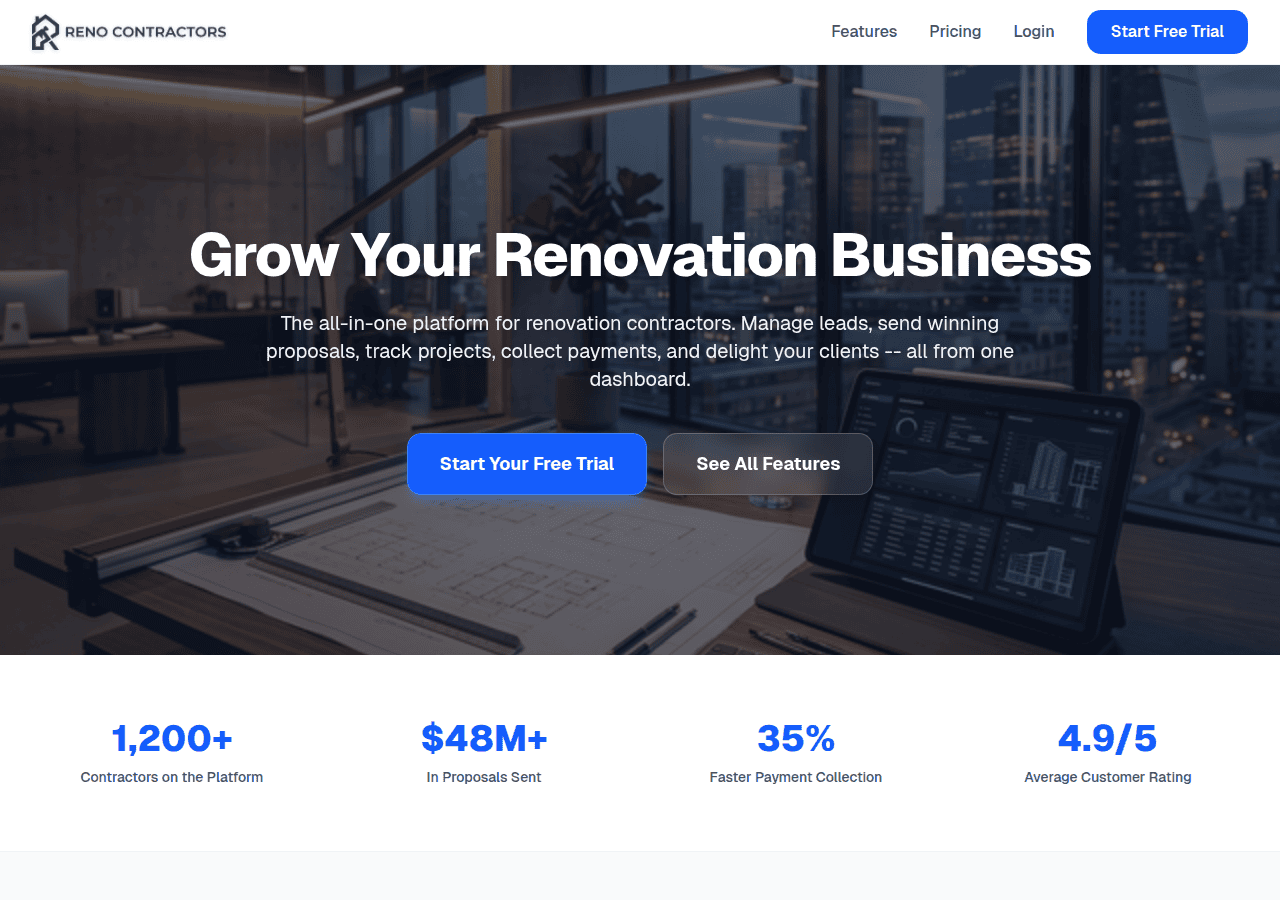 Screenshot of renocontractors.app