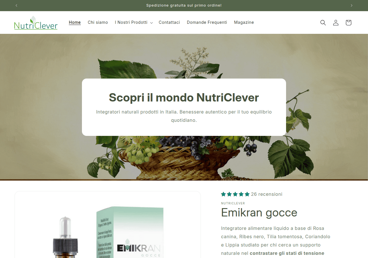 Screenshot of nutriclever.it