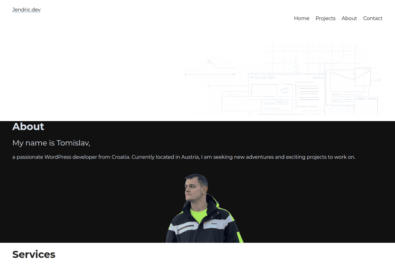 Screenshot of jendric.dev