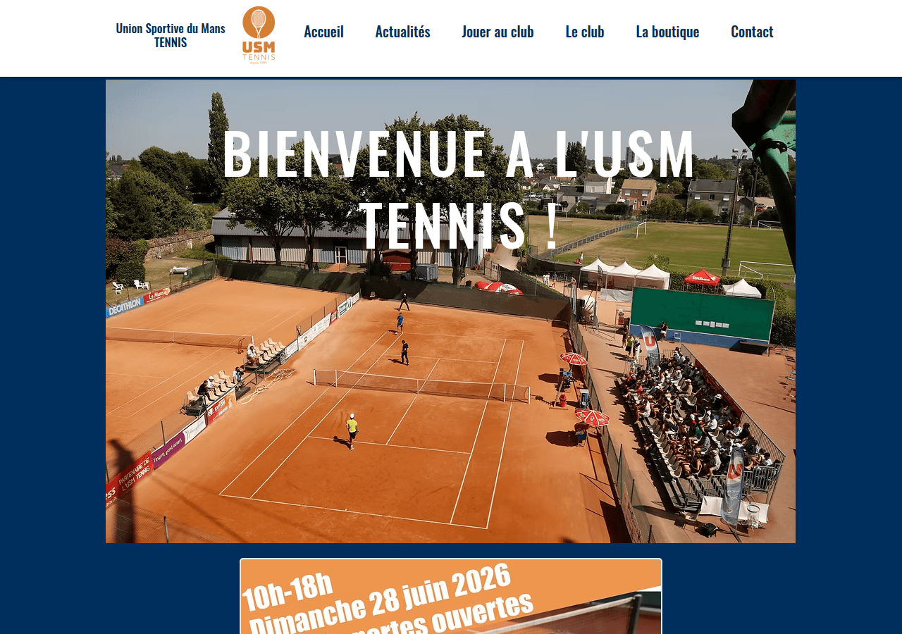 Screenshot of usm-tennis.com