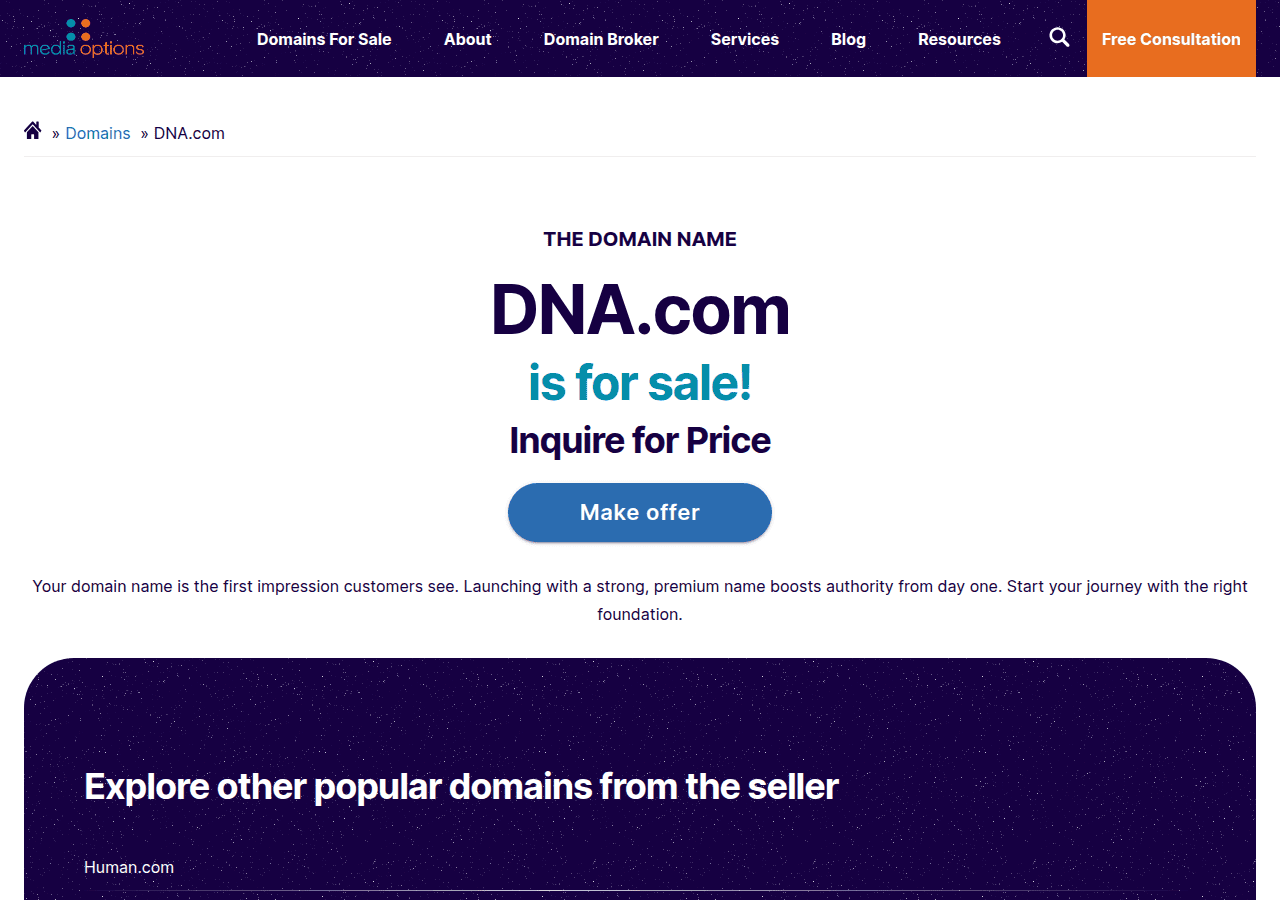 Screenshot of mediaoptions.com